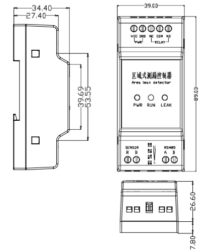 485型不定位測漏控制器YEC-ML-R 485型不定位測漏控制器YEC-ML-R