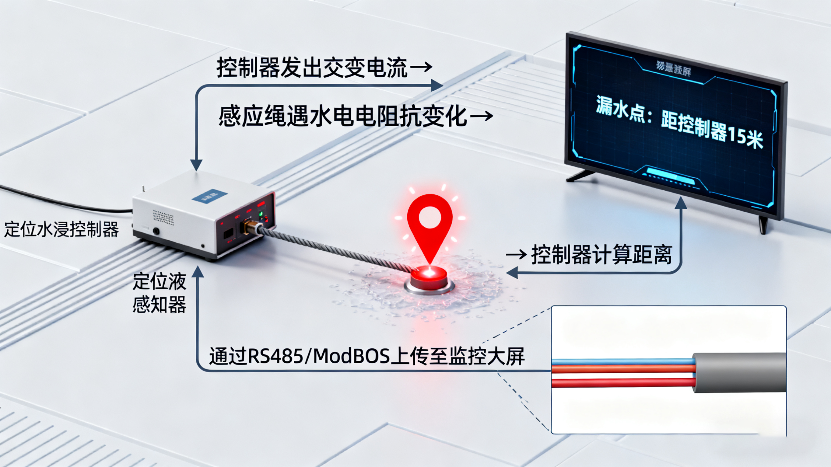 定位水浸式傳感器——從被動告警到主動防御的智能防線